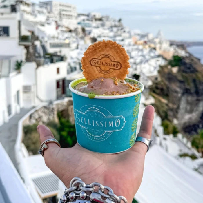 Hand holding ice cream